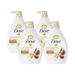 샤워후 촉촉함 대용량 도브 릴랙싱 시어버터 바디워시 1000ml 4개