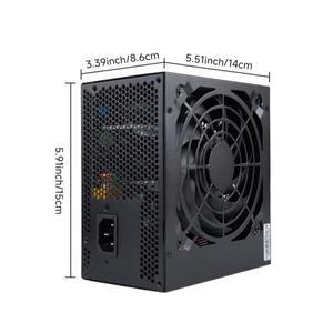 세지시 폰테 650W PC 파워 서플라이 유닛 블랙 게이밍 저소음 120mm 팬 24핀 12V ATX 데스크탑 컴퓨터 DIY