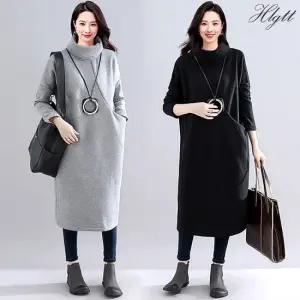 [루미루나]반목터틀기모원피스2종