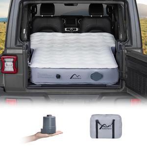 소크페이스 지프 랭글러 에어 매트리스, 무선 펌프 포함 대형 SUV JK JKU JL 무제한 4도어용 침대 10인치 캠핑