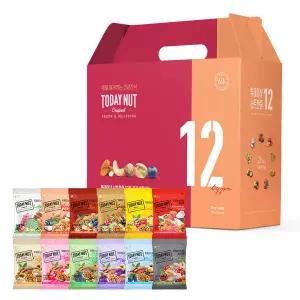 자연루 투데이넛 너트한줌 12종 60입 선물세트 20gx60봉 투데이 하루 견과 혼합 견과류