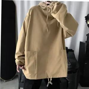 뒷포켓 포인트 남여 후드 바람막이 오버핏 간절기외투 남여바람막이