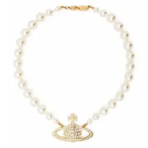 25SS  원 로우 펄 바스 릴리프 쵸커 진주 목걸이 골드 63010106 02R202