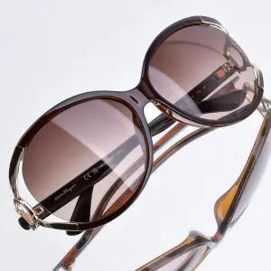 페라가모 버터플라이 선글라스 SF600S-220 오버핏 라운드 여성용