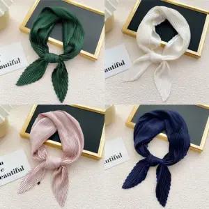 간절기 스카프 여성 목가리개 플리츠 쁘띠 머플러