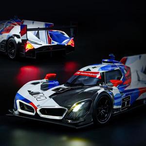 1:24 BMW M 하이브리드 V8 슈퍼 레이싱 합금 자동차 모델 소리와 빛 어린이 장난감 수집품 생일 선물
