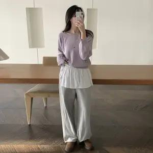 [코코블랑] 여리핏 라운드넥 레글런 울 니트