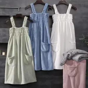 밴딩 스커트 샤워가운 ELS036 캐릭터타올 목욕 은나노 가운 핑