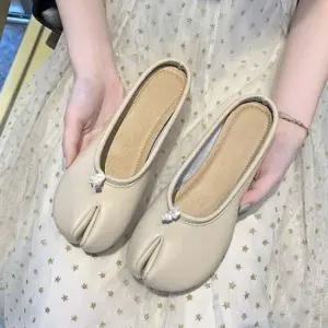 여자 포인트 절개 트렌드 타비 블로퍼 데일리 데일리 타비블로퍼 타비슈즈 타비뮬