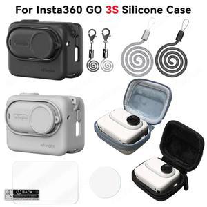 Insta 360 호환용 호환용 GO 3S 용 실리콘 보호 케이스, 미끄럼 방지 만능 쉘, 스크래치 커버, 스포츠 카메