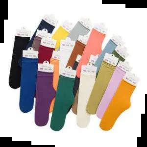 케쥬얼양말 예쁜 빈티지 컬러 골지 스타일 롤링 스타킹 양말