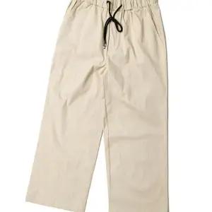 (올핀)남자 베이지 린넨팬츠 여름 와이드 8부 편한 허리바지