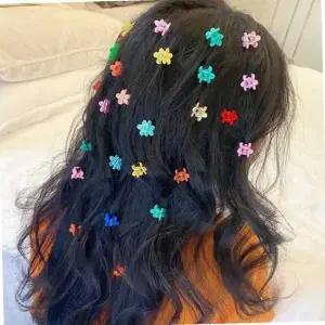 미니 사이즈 다양한 색상 모양 헤어 집게핀 50개세트