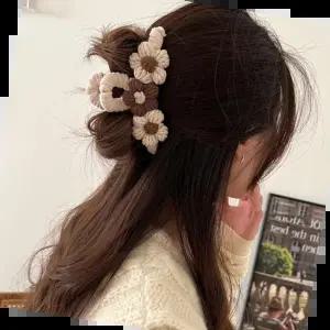 머리핀 꽃 포인트 집게삔 URK-114