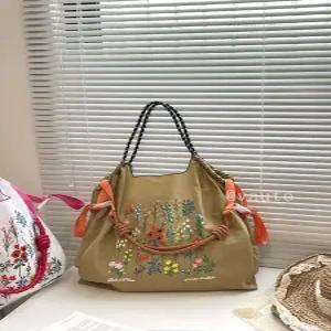 일본 경량 빈티지 가방 숄더백 자수 에코백