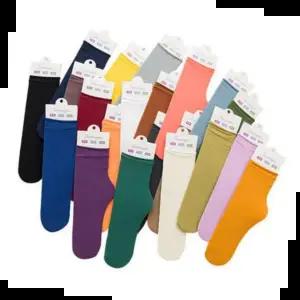 정장양말 예쁜 빈티지 컬러 골지 스타일 롤링 스타킹 양말