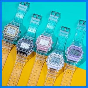 패션 남성 여성 시계 투명 디지털 스포츠 연인의 선물 어린이 키즈 손목 시계 여성 시계 사양