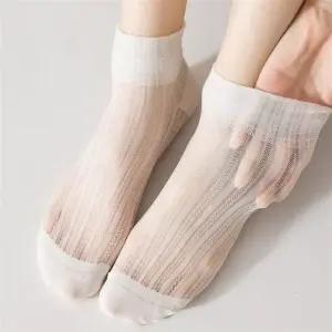 [시스루] 클리어 패션양말 여성용 유니크한 시스루룩