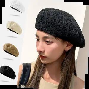 가을모자 니트 펀칭 짜임 베레모 ELM-120