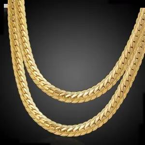 유니크 패션 데일리 18kgp 골드 체인 남성 목걸이