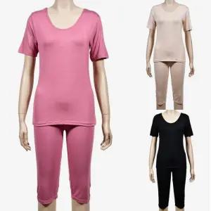 (피엔알)데일리 여성 반팔 상하세트 내의