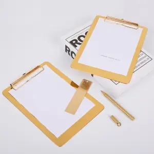 골드메탈 클립보드 결재판 카페소품 스튜디오소품 카페메뉴판 클립보드A4