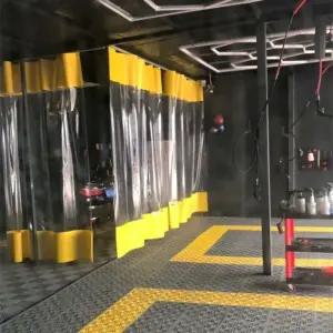 세차장 커튼 슬라이딩 칸막이 자바라 공장 미닫이 방풍 문