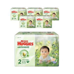 하기스 NEW 네이처메이드 밴드형 기저귀, 2단계 공용 58매, 3팩, 2개(348매)