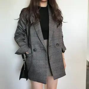 봄가을 간절기 아우터 클래식 체크 루즈핏 루즈핏 자켓