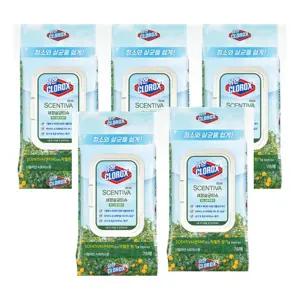 유한 세정살균티슈 60매 5개입/청소/소독티슈/소독/소독용/살균/클린/위생/청소/살균/주방/사무실/학교