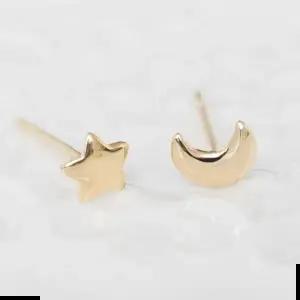 금귀걸이 GOLD 골드 별 달 일자침 데일리 기본 금 귀걸이 14K