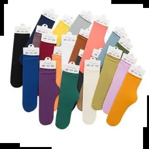 얇은 골지 롤링 발목스타킹 빈티지컬러 패션양말