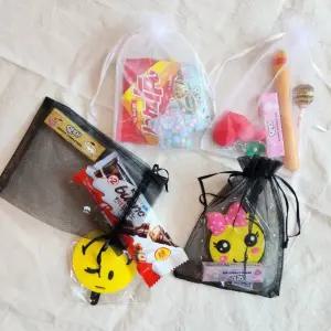 블랙 화이트 1매 포장 선물 망사 주머니 부직포 포푸리 파우치 구디백 13x18cm