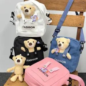 [라일리] Rly 여성 주니어 귀여운곰돌이 인형 유니크 산책 크로스백