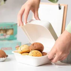 일회용 종이용기 펄프용기 미니케이크박스 3P 펄프박스 조각케이크상자