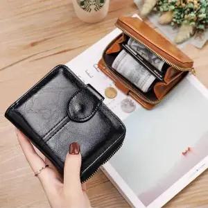 대용량 남녀공용 데일리 가죽 고급 심플 반지갑 지퍼