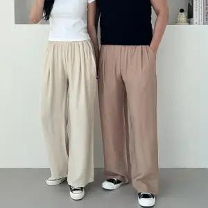 남녀공용 듀에라 리넨 투턱 와이드 팬츠 SD-250508