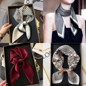 데일리 판촉 쉬폰 봄 70x70 쁘띠 가을 정사각 실크 스카프 사은품 고급 루아