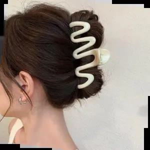 물결 웨이브 헤어 집게핀 13CM LM-0433