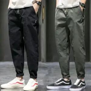 허리밴딩 배기바지 크롭팬츠 면바지 IS-PA04 Hps3+4Qdc