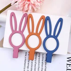 메탈 컬러레빗 집게핀 헤어핀 머리핀 토끼 머리 옆 앞 헤어 잔 학생 포인트핀 핀