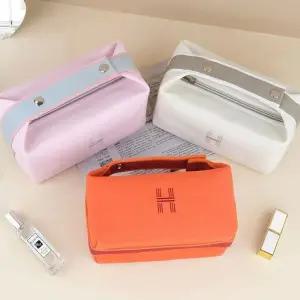 [라일리] Rly 대용량 여성 손잡이 파우치 가방 다용도 멀티 휴대용