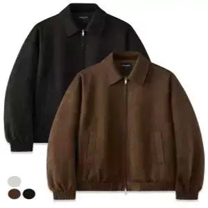 언탭트스튜디오 2WAY 비건 스웨이드 블루종 자켓 3Color