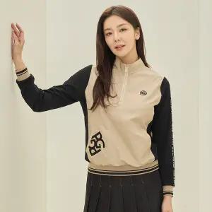 [아웃도어스/제이투제이]제이투제이 여성골프웨어 배색라인 PG반집업 방풍 티셔츠