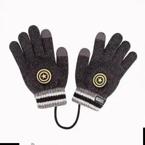 어린이기모장갑 캡틴 블랙 기모 어린이 터치 겨울 방한장갑 MV0654