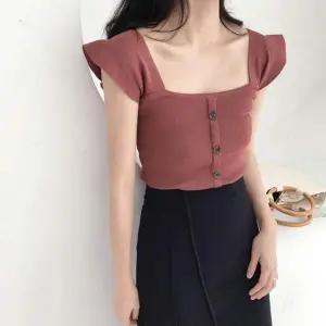 스퀘어넥 EK10OL52 민소매 여름 니트 HH-B44