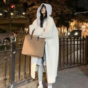 여성 DZ48FC53 겨울아우터 일체형후드집업 뽀글이점퍼 양털코트