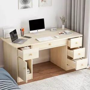 원목 컴퓨터 책상 고무나무 거실 컴퓨터책상 서재 학생용