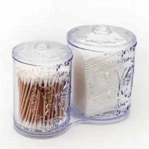 라비나 화장솜 면봉케이스 투명 화장솜케이스 보관함