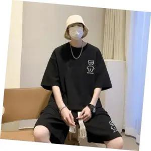 MFNC040116 - 쿨링 소재 루즈핏 티셔츠 반바지 세트